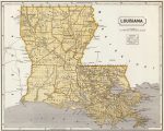 1845 Louisiana Map