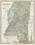 1845 Mississippi Map