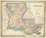 1856 Louisiana Map