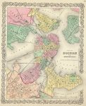 1856 Map Of Boston And Adjacent Cities