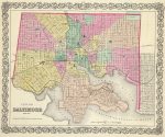 1856 City Of Baltimore Maryland Atlas Map