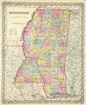 1856 Mississippi Map