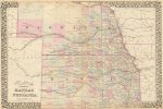 1880 Map Of Kansas and Nebraska